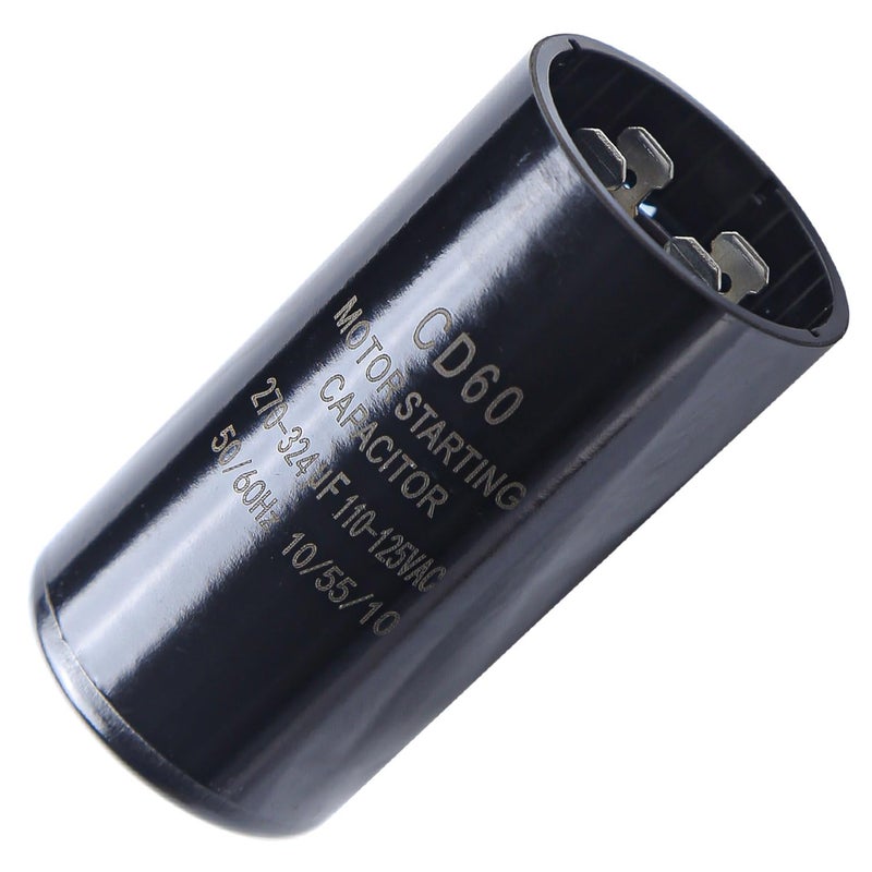 Seentech 270-324 uf/MFD 110-125 VAC ±20% CD60 Round Motor Start Capacitor 50/60 Hz AC Electric Motor Universal Fit for AC Motor Run or Fan Start and Cool or Heat Pump Air Conditioner - Image 1